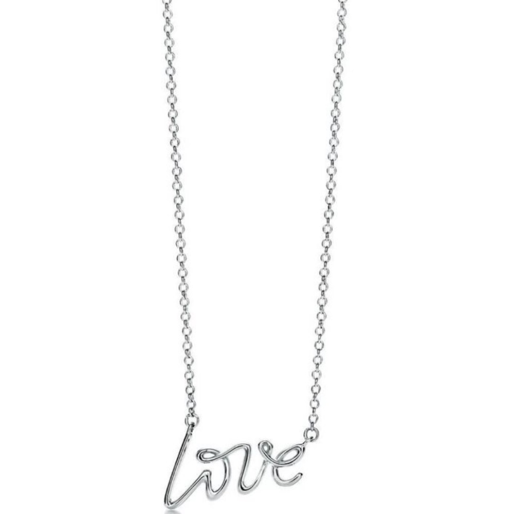 Tiffany & Co. Paloma Picasso Sterling "Love" necklace and bracelet ! Set of 2 !